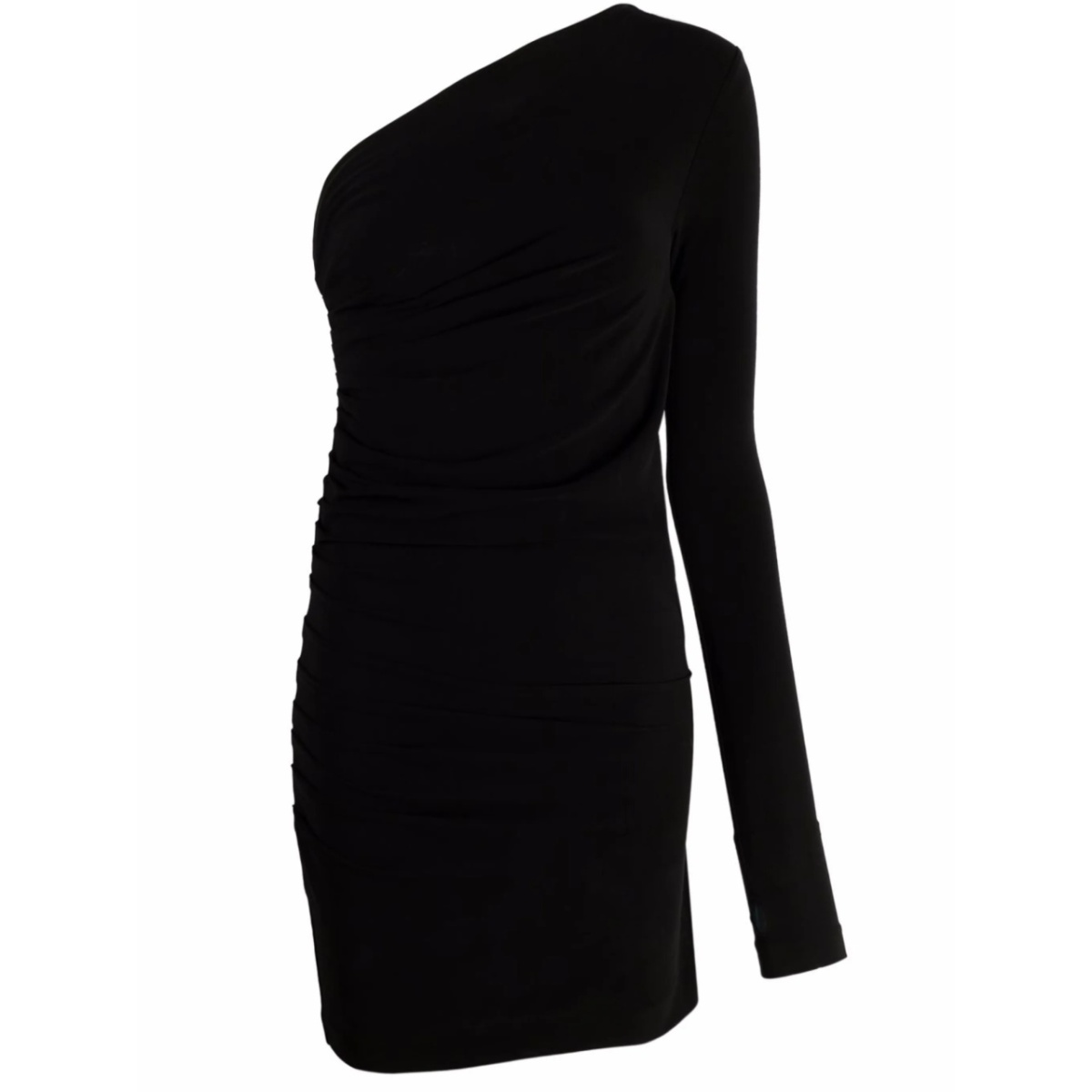 one-shoulder fitted minidress