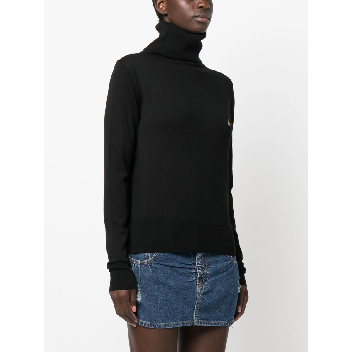 Orb-embroidered roll neck jumper - Img 3