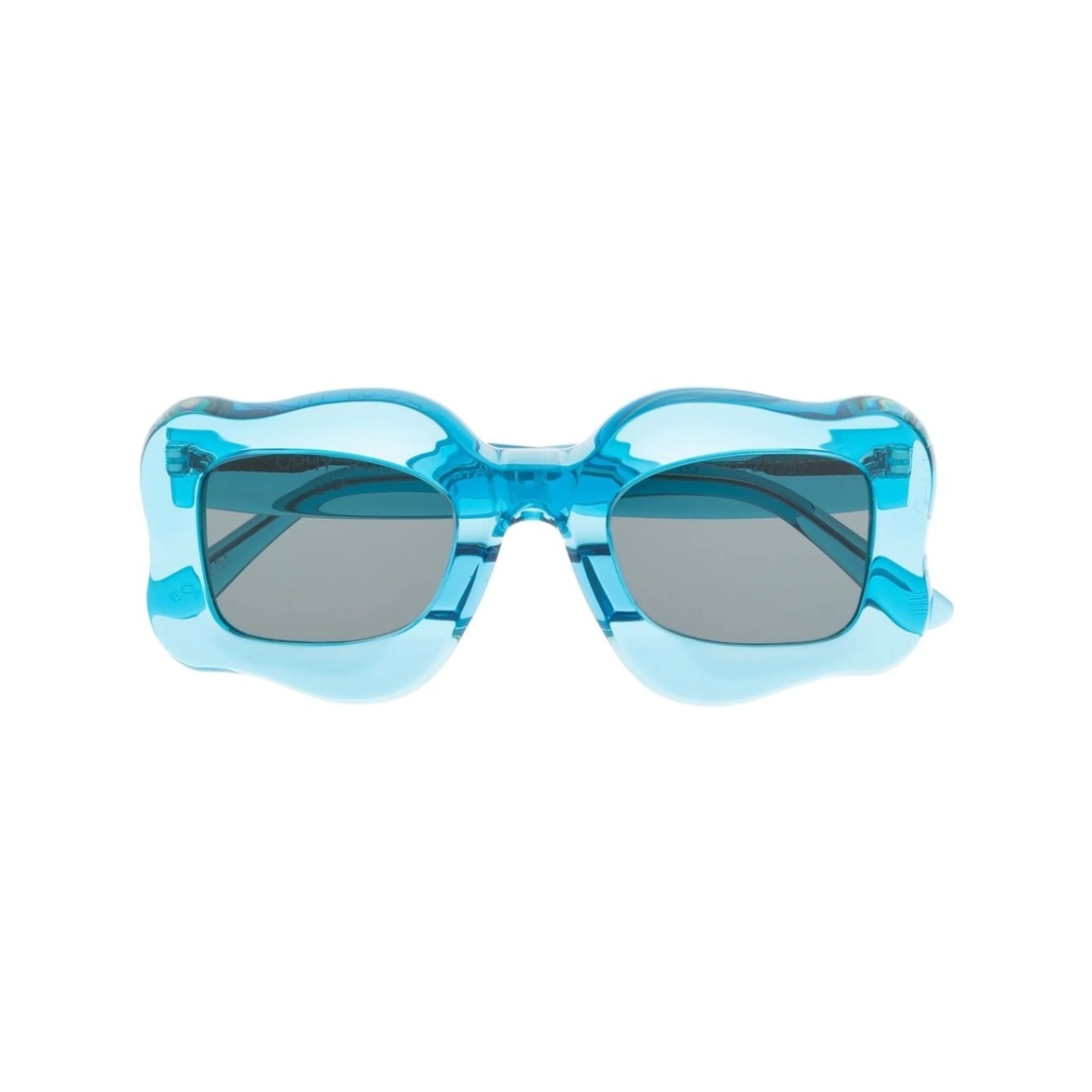 oversized curved-frame sunglasses