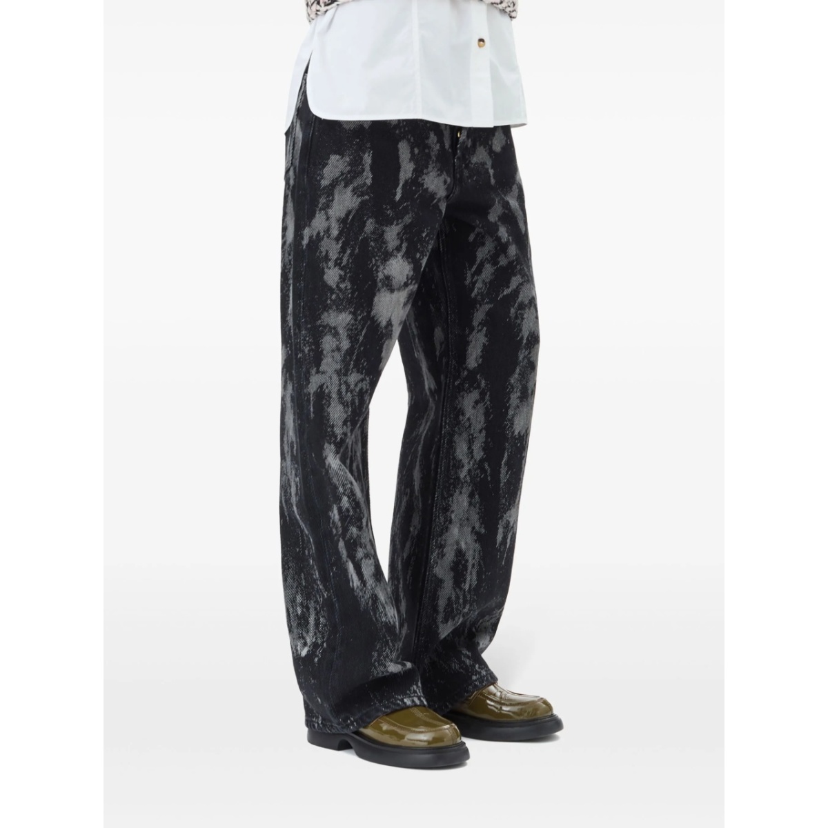 painterly-print palazzo trousers - Img 5