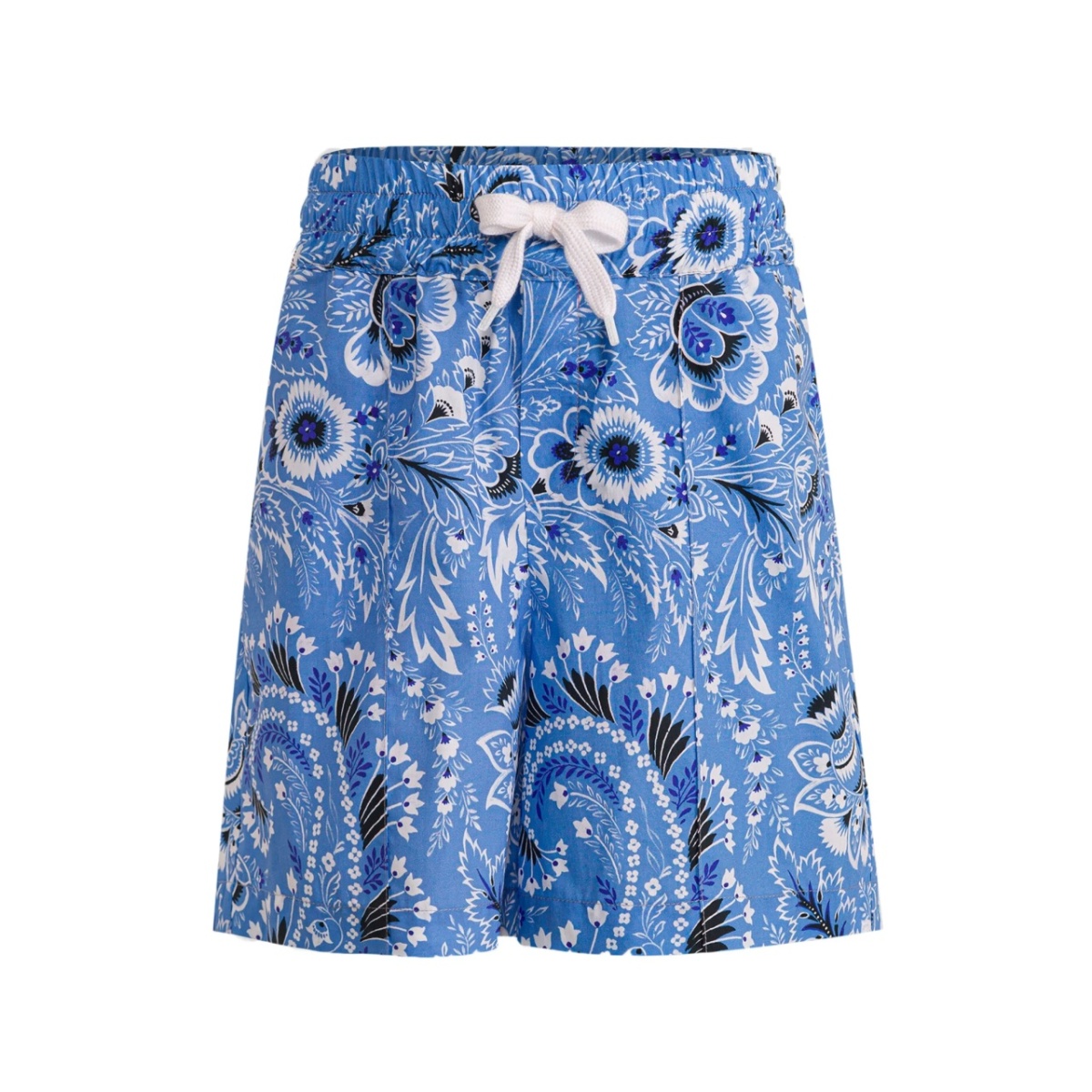 paisley-print drawstring shorts