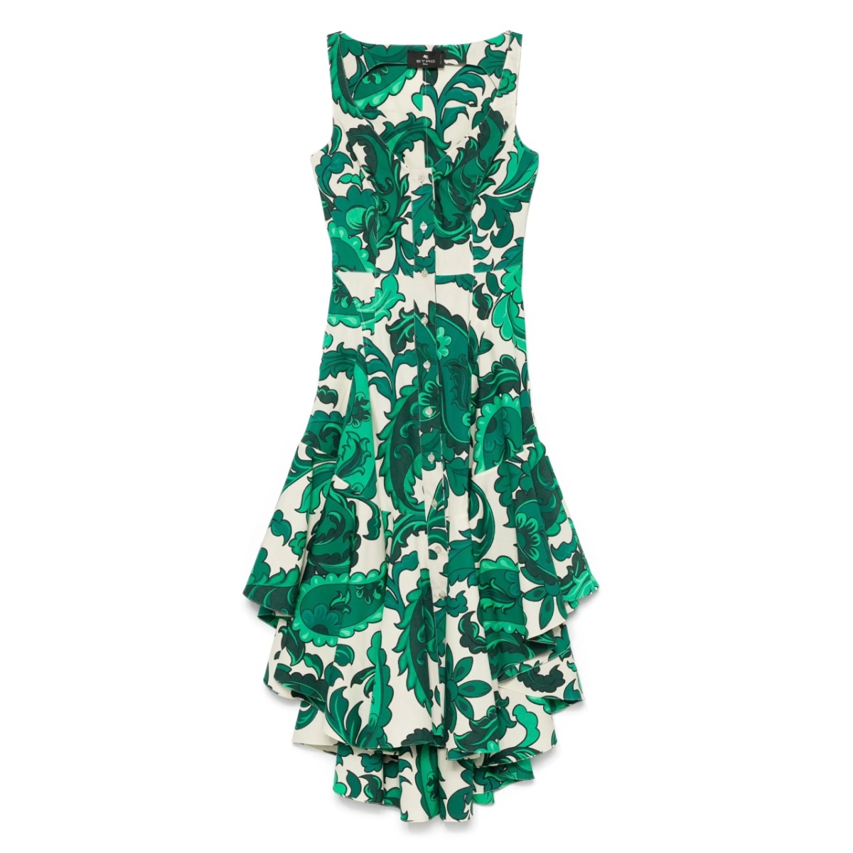 paisley-print midi dress