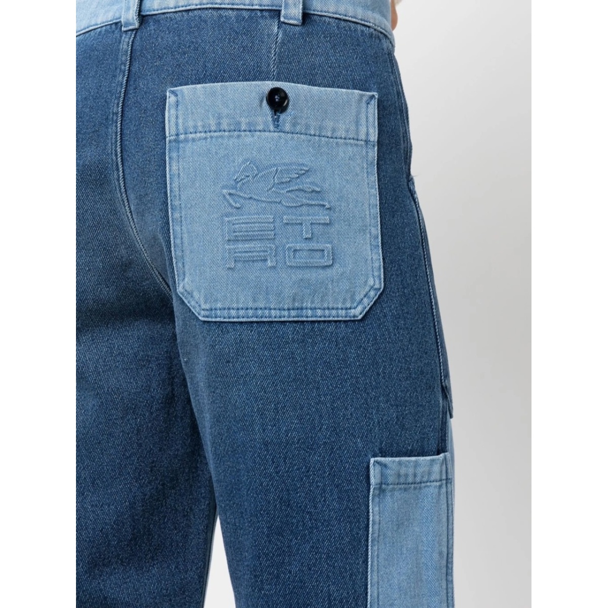 patchwork straight-leg jeans - Img 5