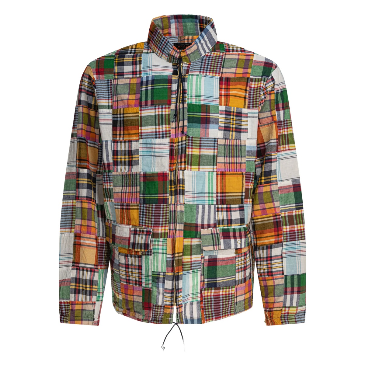 patchwork zip-up jacket