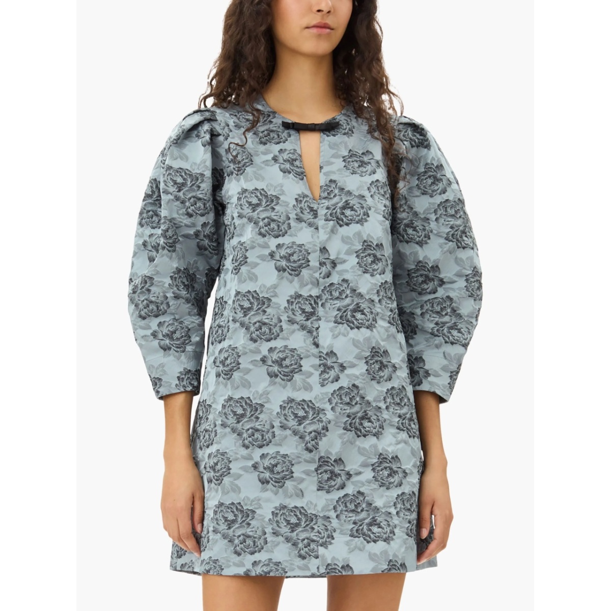 patterned-jacquard mini dress - Img 5