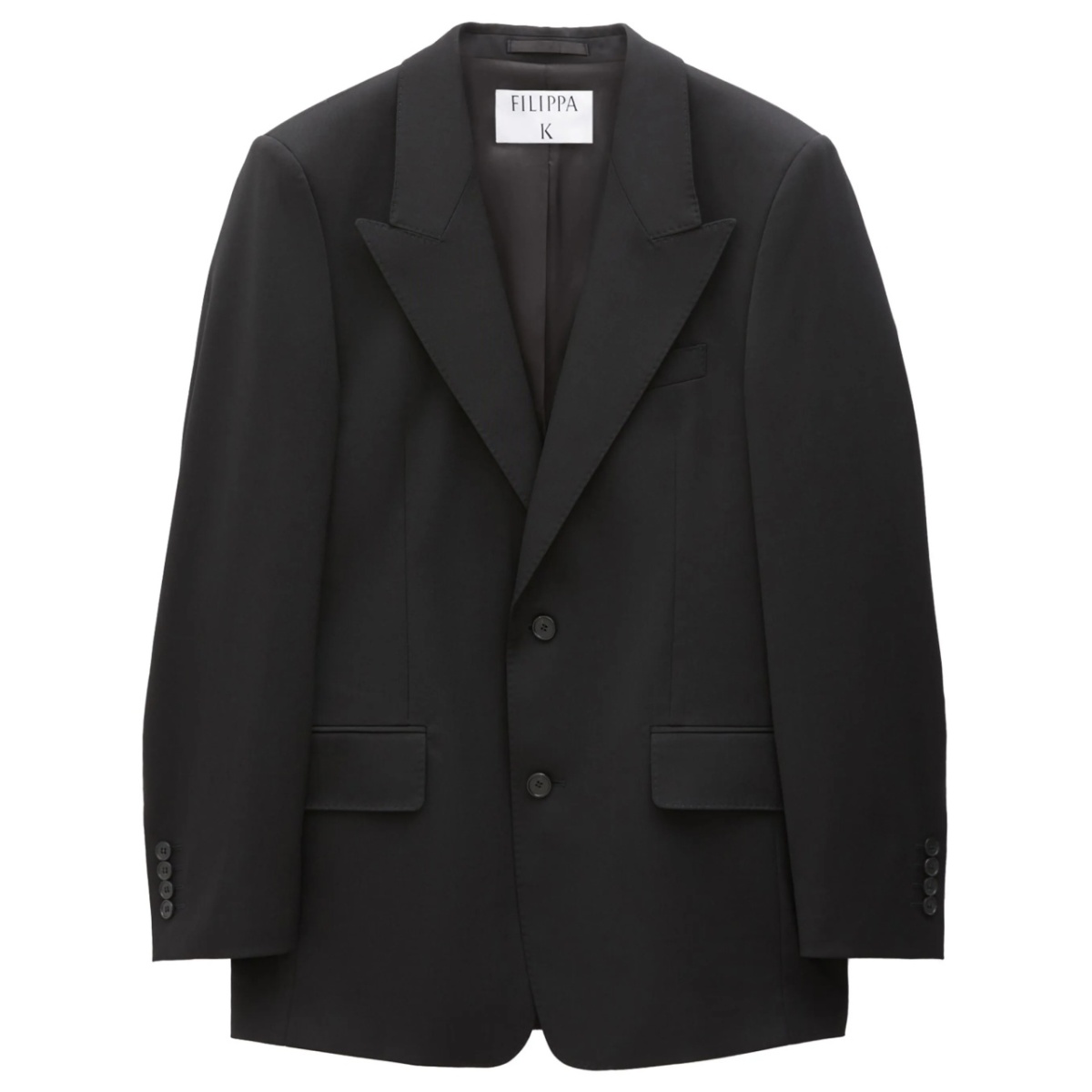 peak-lapel single-breasted blazer