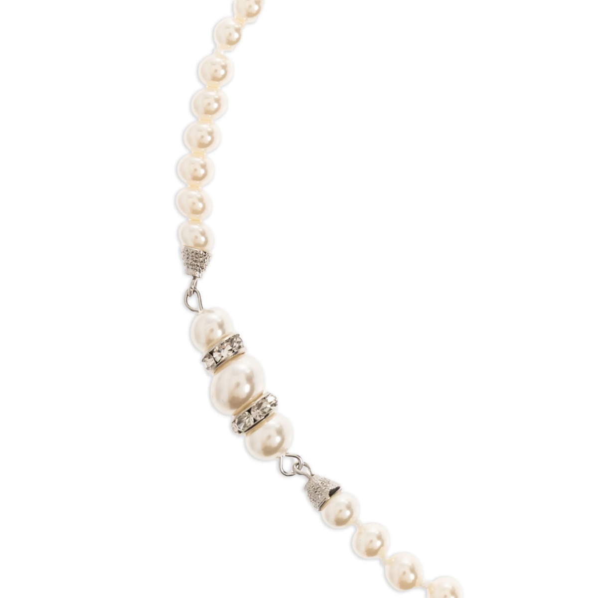 pearl silver beaded necklace - Img 3