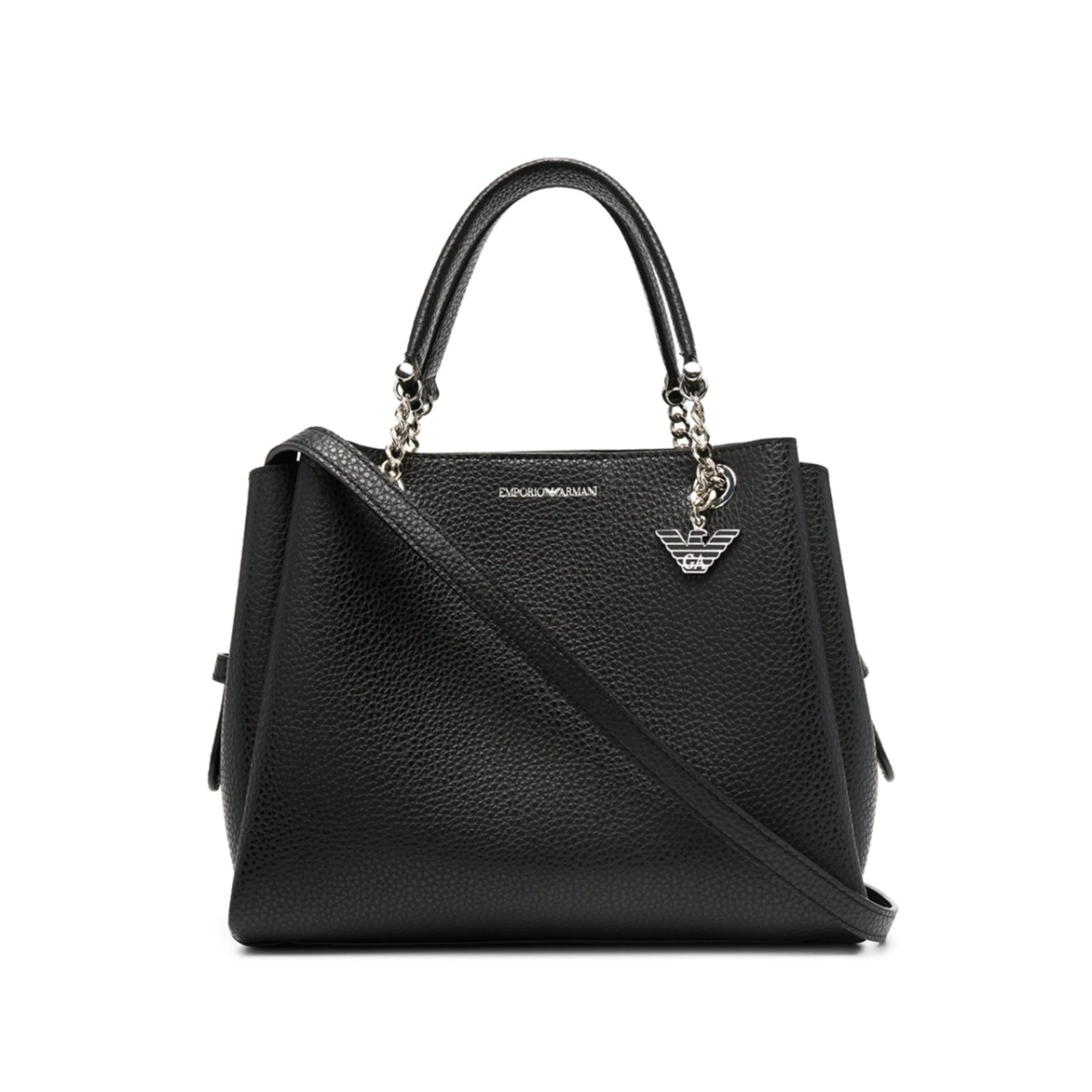 pebbled effect chain strap tote bag
