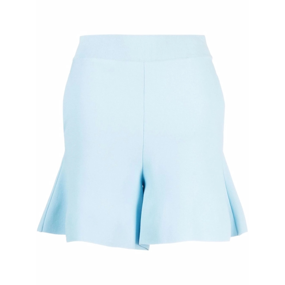 peplum-hem crepe shorts