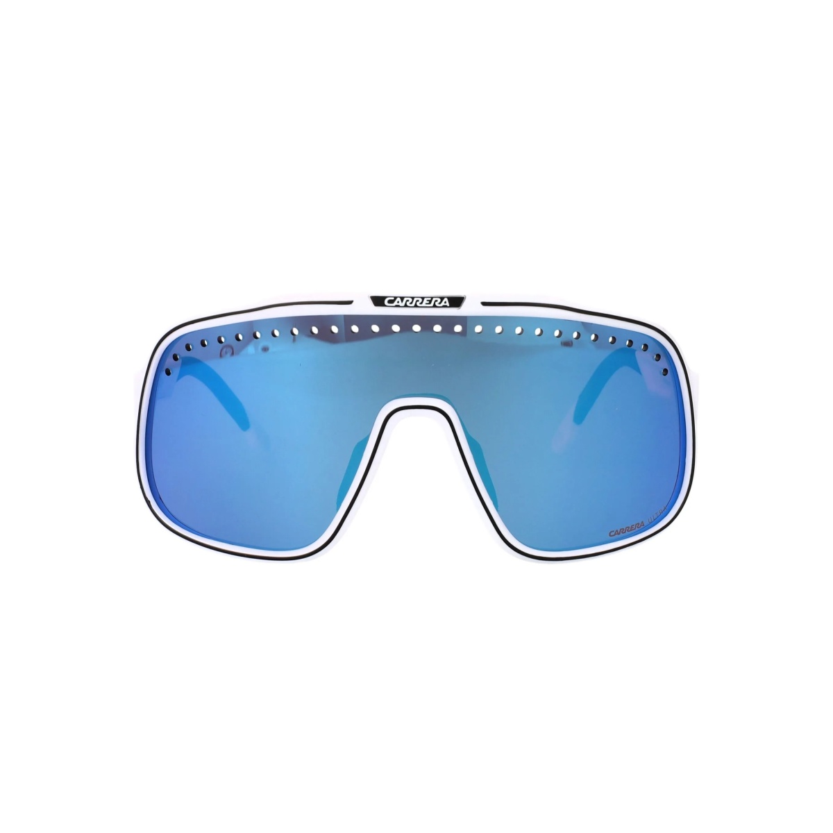 perforated shield-frame sunglasses
