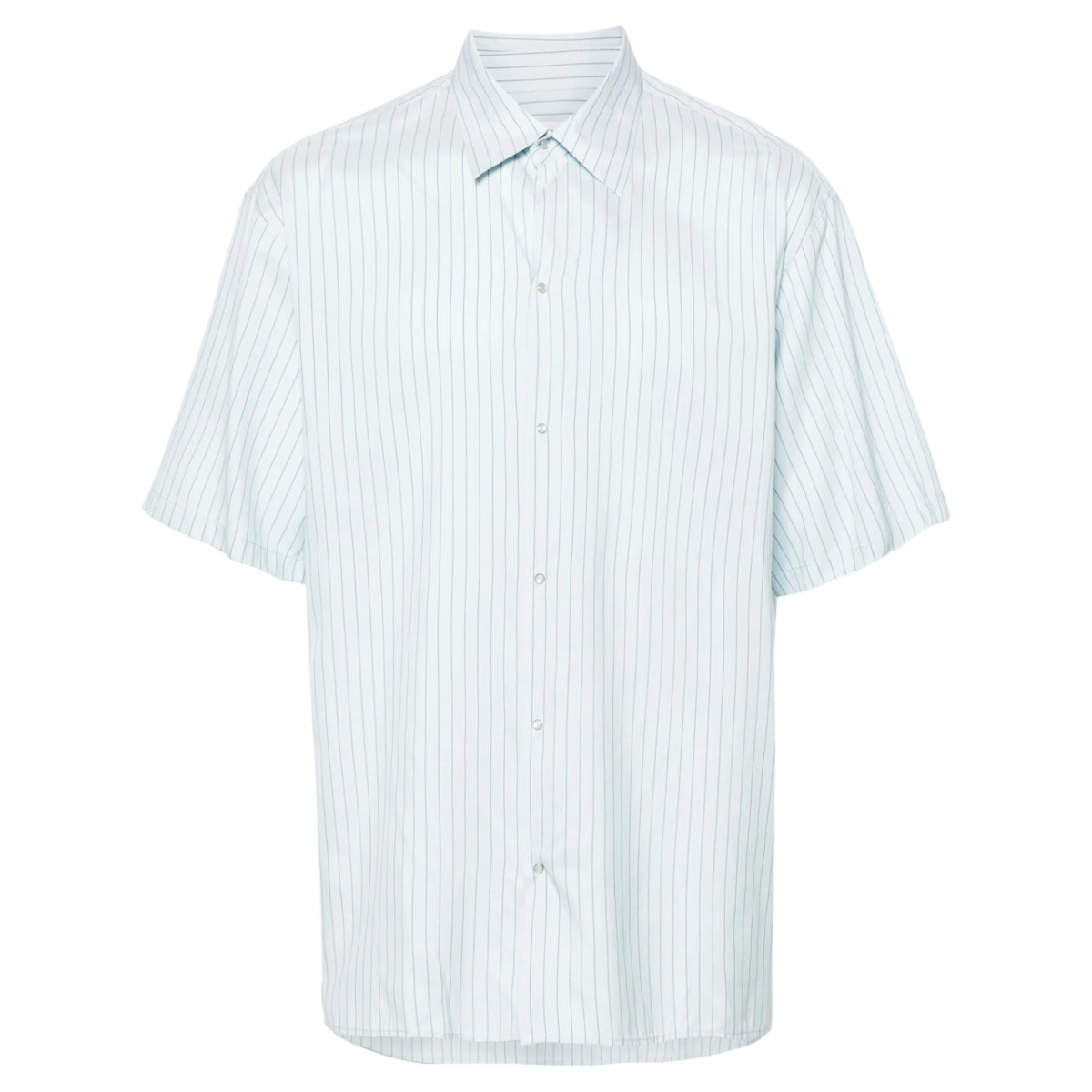 pinstriped press-stud shirt