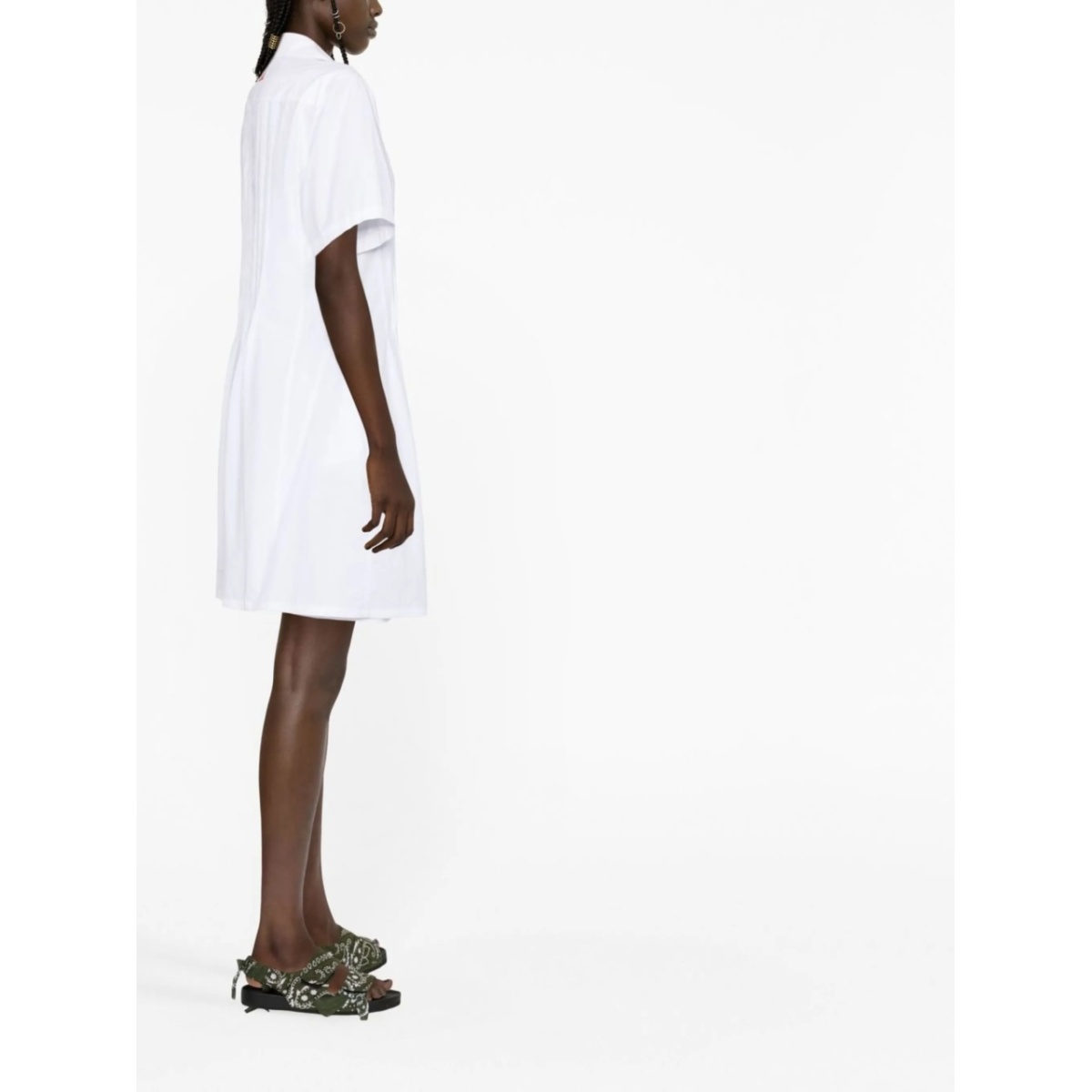 pintuck short-sleeve dress - Img 4