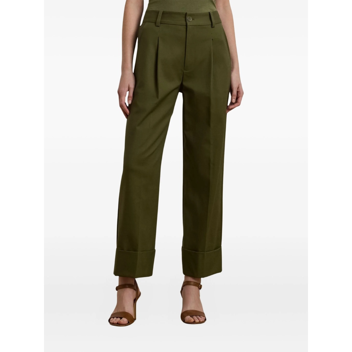 pleated high-waisted trousers - Img 3