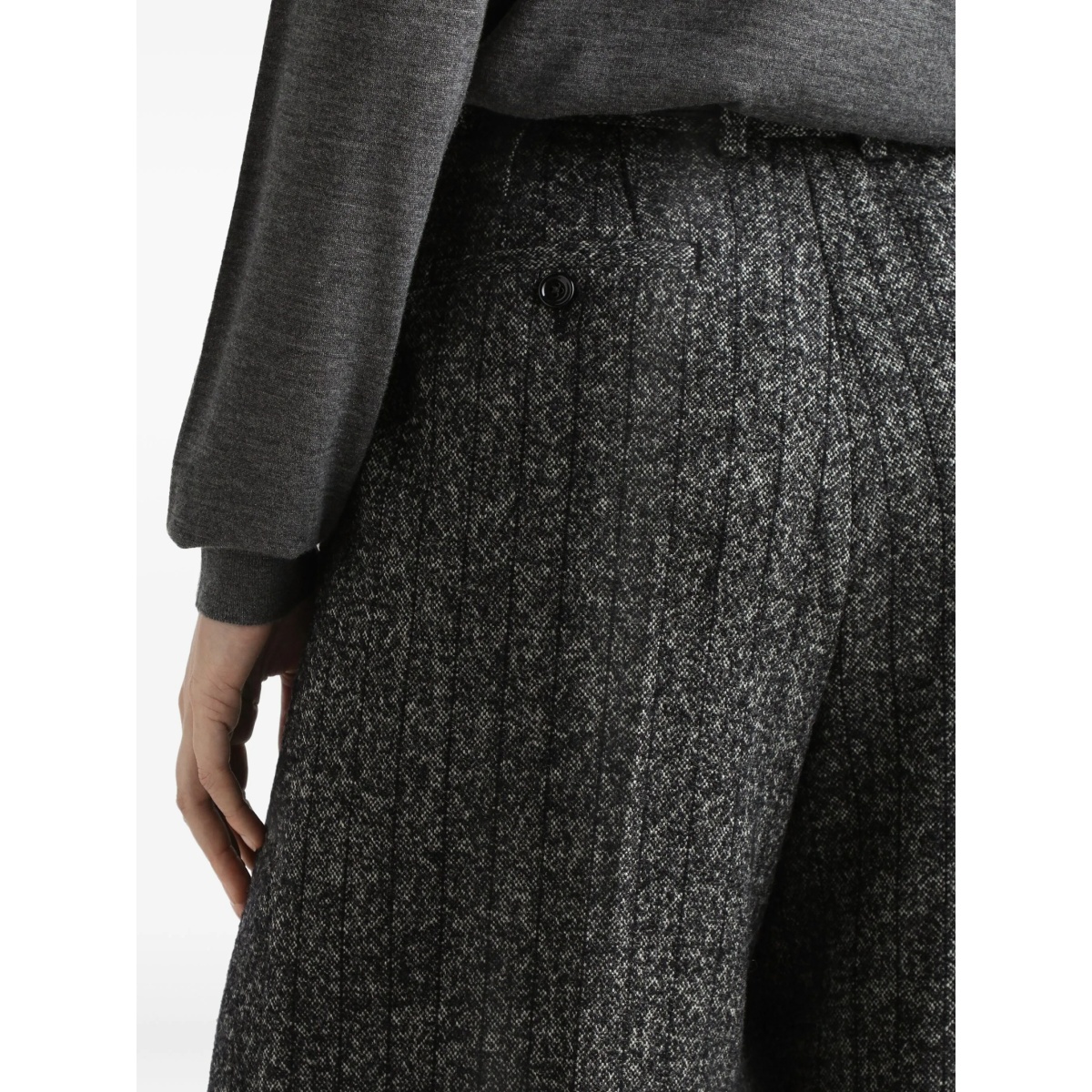 pleated tweed trousers - Img 5