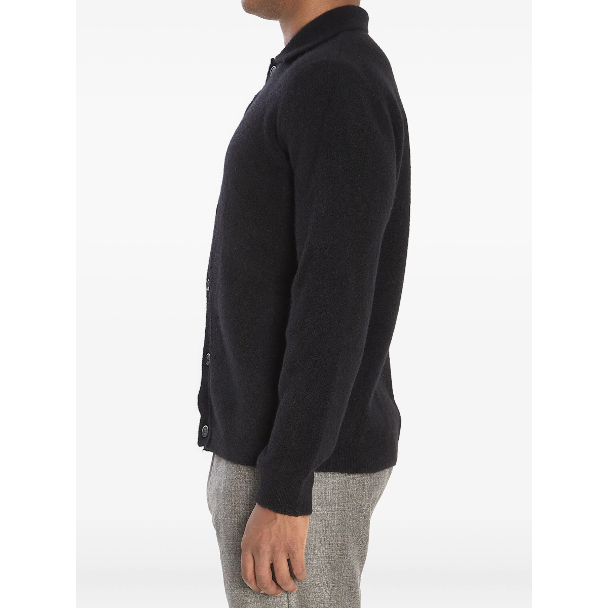 pointed-collar knitted cardigan - Img 3