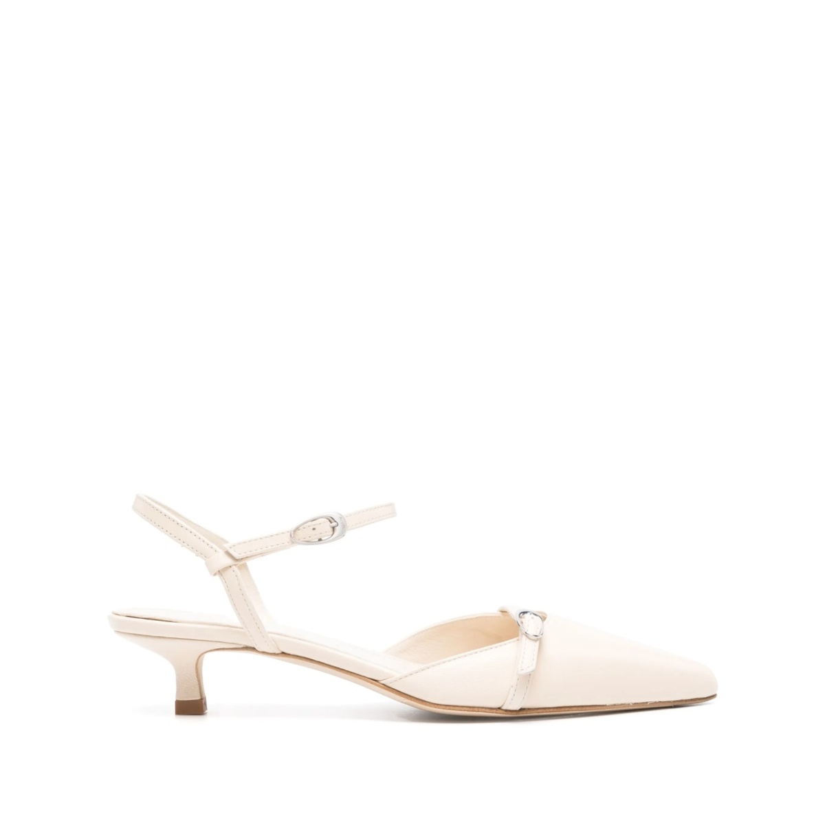 pointed-toe leather pumps