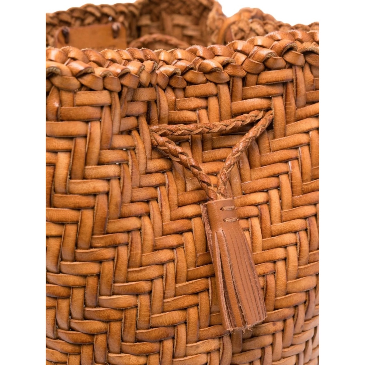 Pompom Double Jump woven bucket bag - Img 4