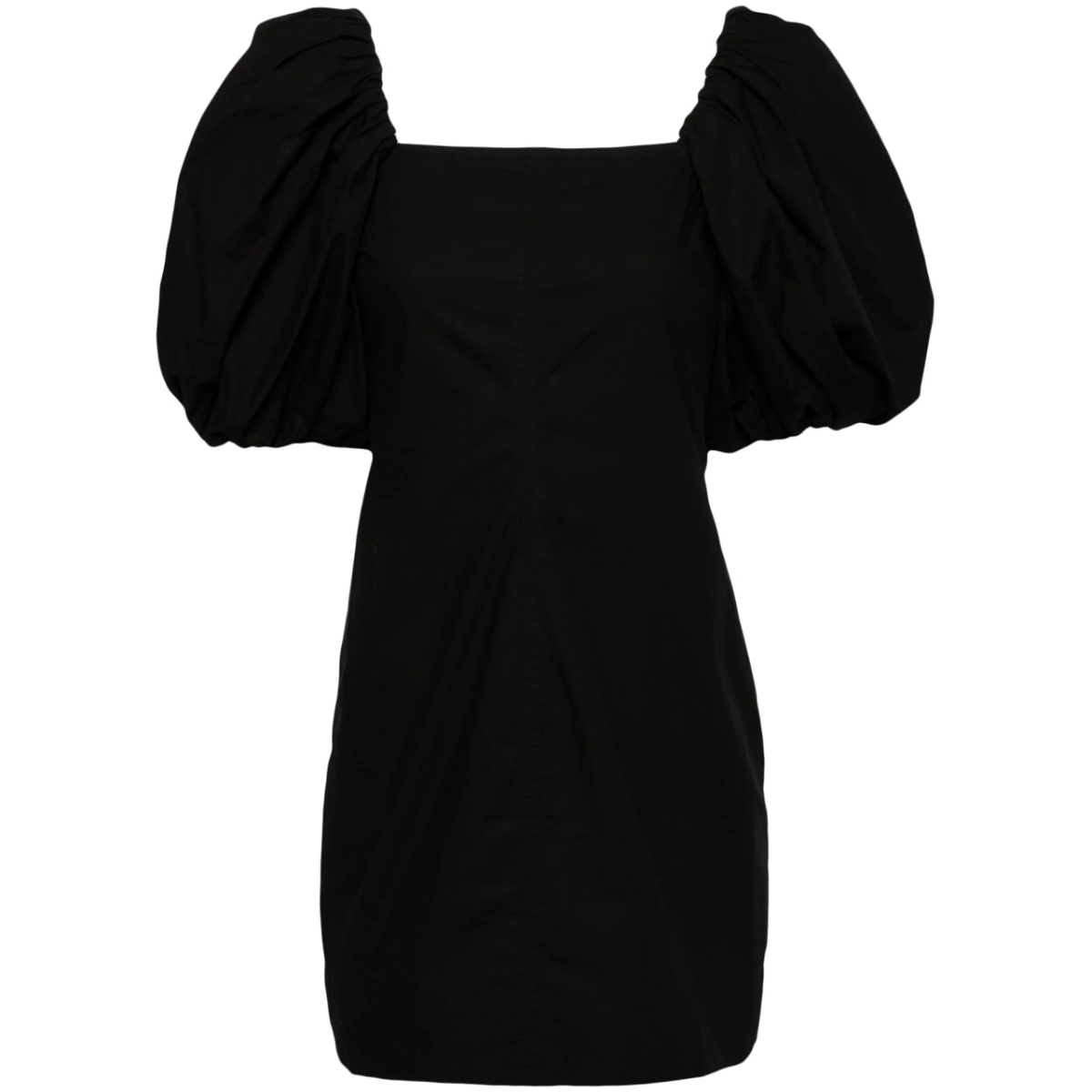 poplin-texture organic-cotton minidress