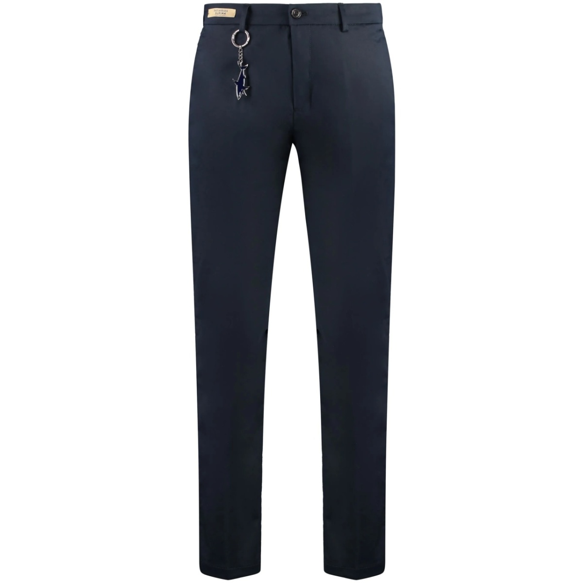 pressed-crease trousers
