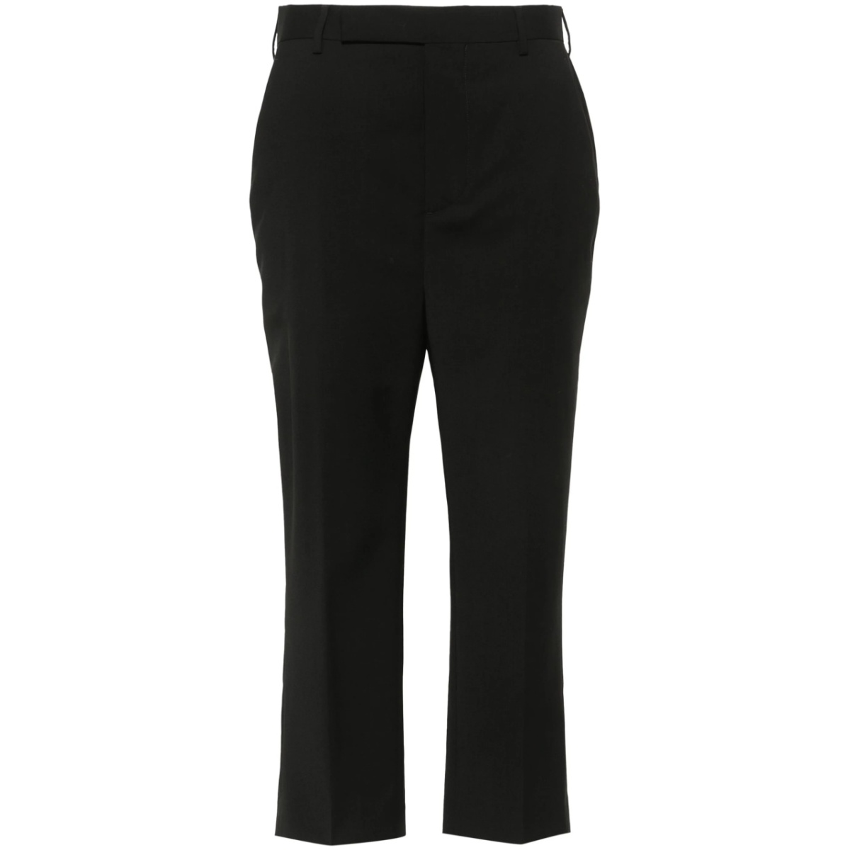 pressed-creased tapered trousers