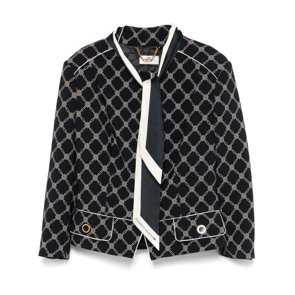 printed crepe jacket