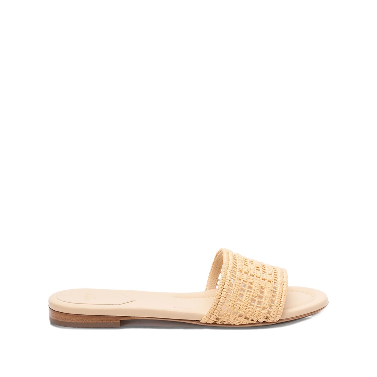 raffia flat slides