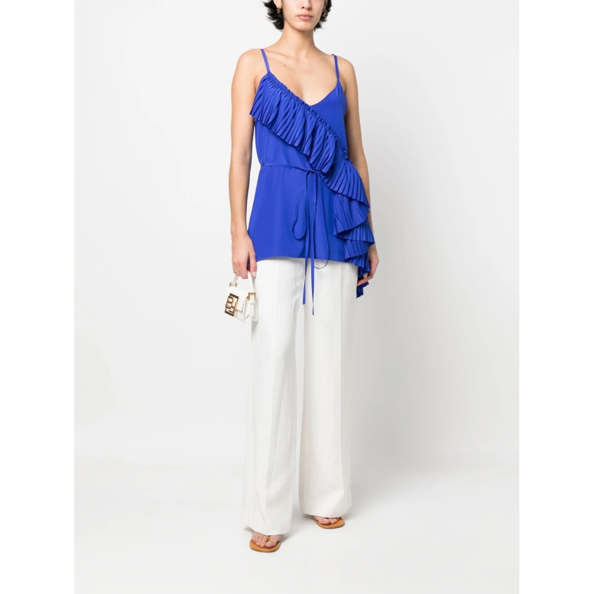 Raisa flared high-waisted trousers - Img 2