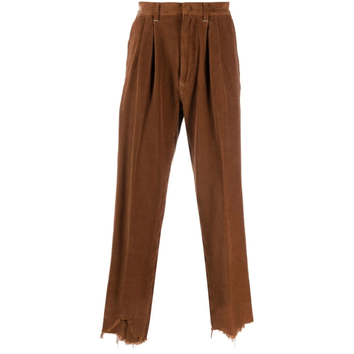 raw-cut corduroy trousers