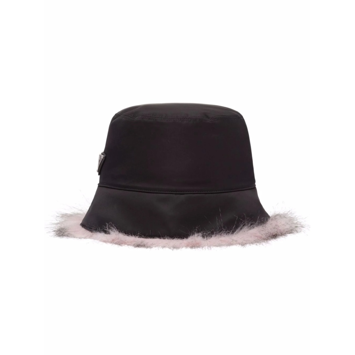 Re-Nylon faux-fur trim bucket hat