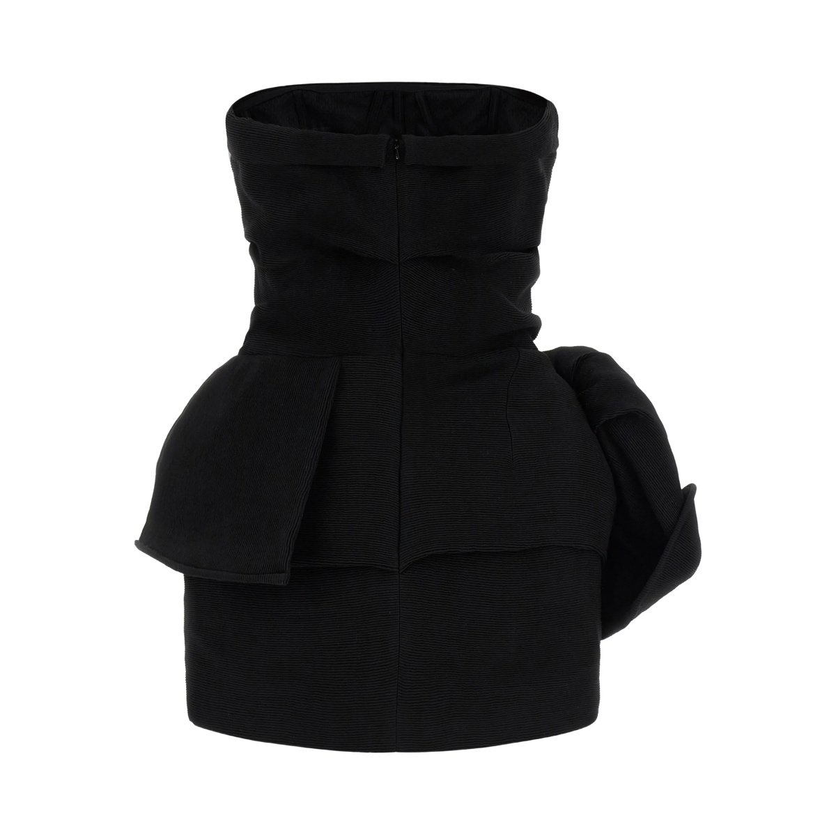 ribbed draped mini dress - Img 2
