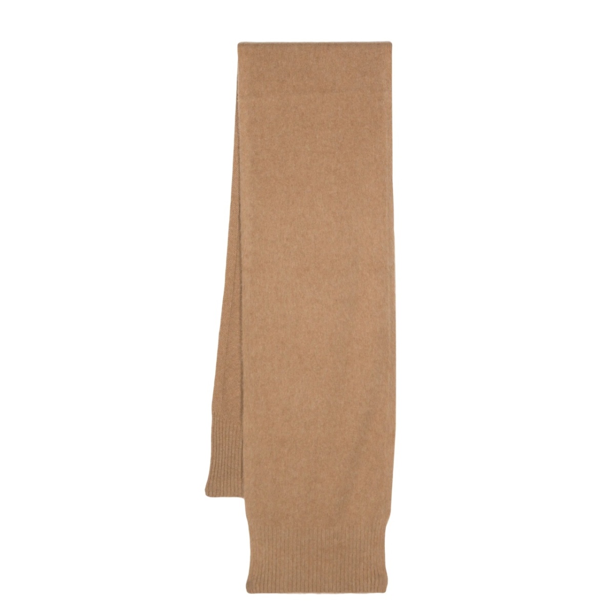 ribbed-edge virgin wool scarf