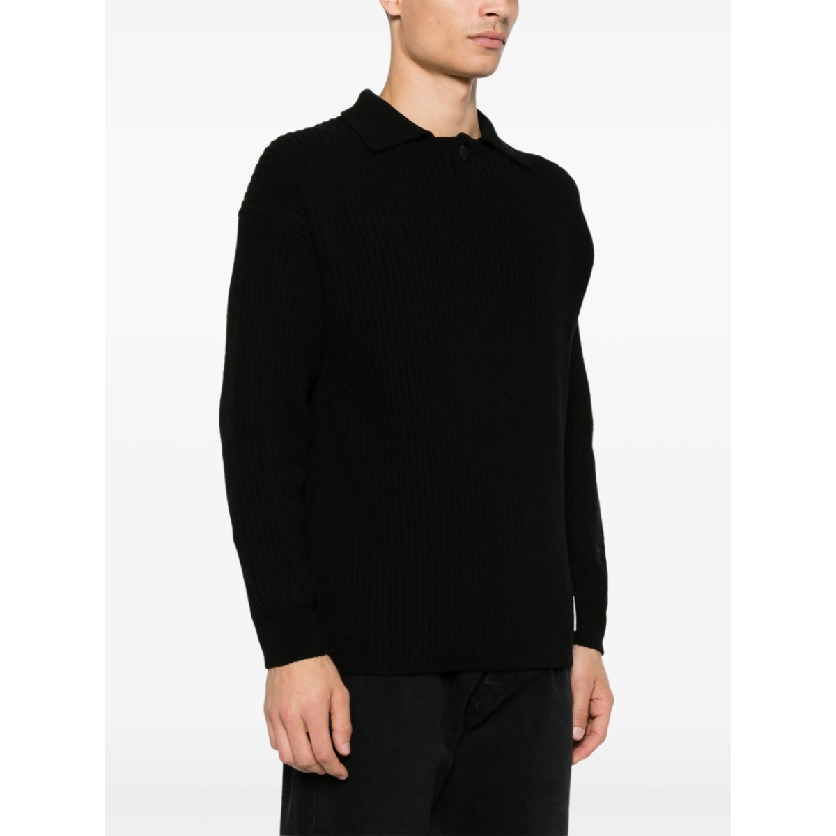ribbed-knit polo shirt - Img 3