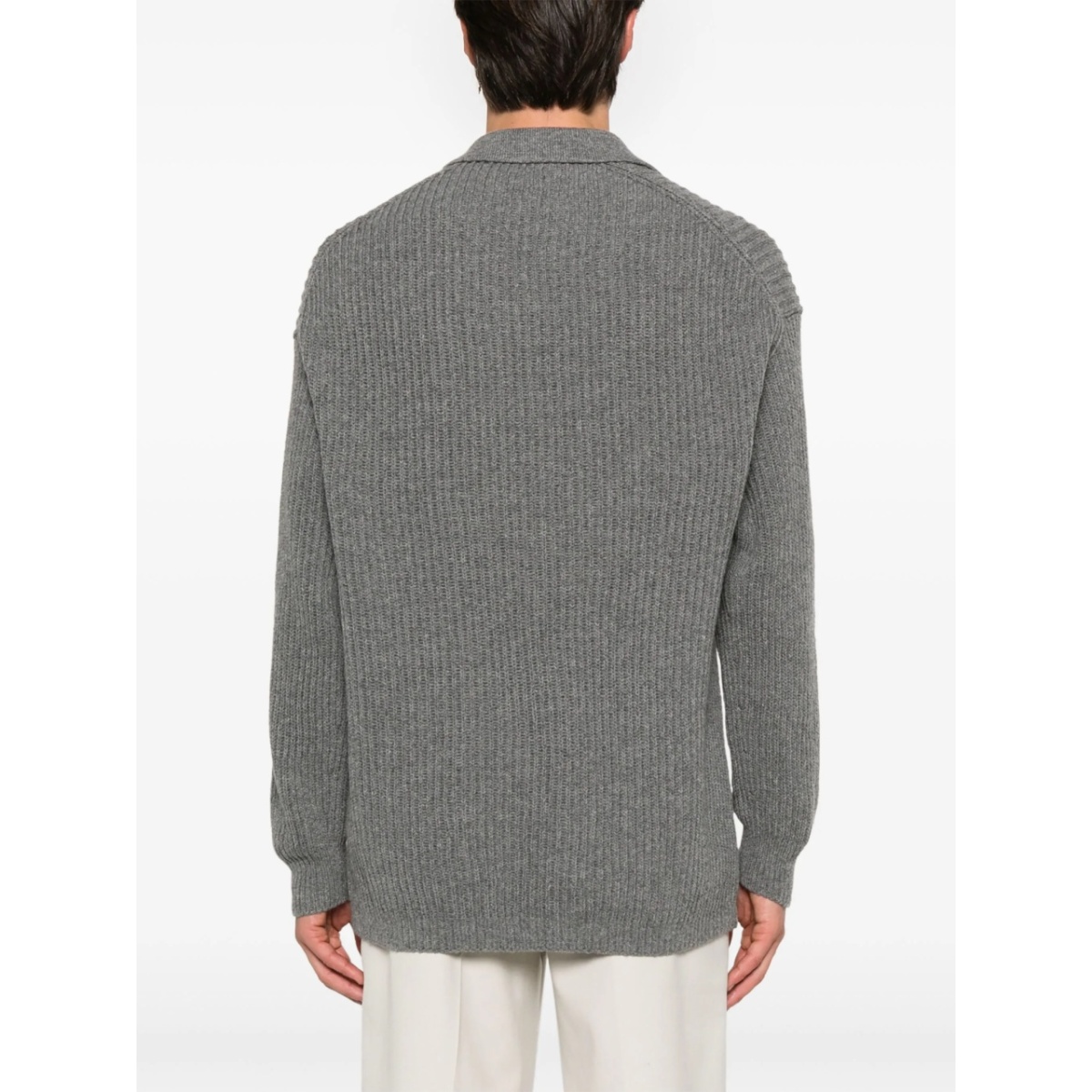 ribbed-knit polo shirt - Img 4