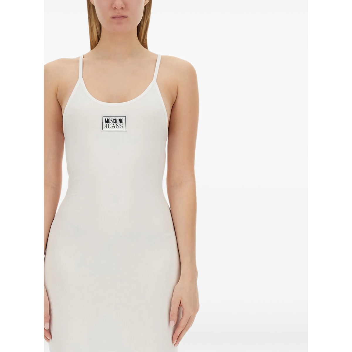 ribbed logo-patch dress - Img 2
