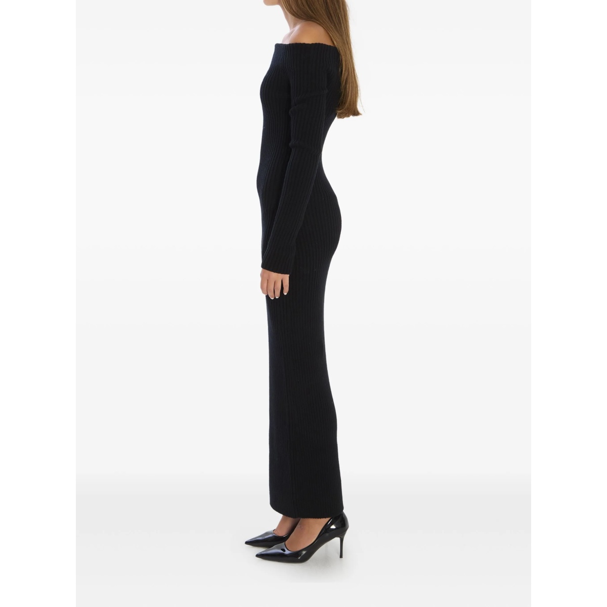 ribbed off-shoulder maxi dress - Img 3