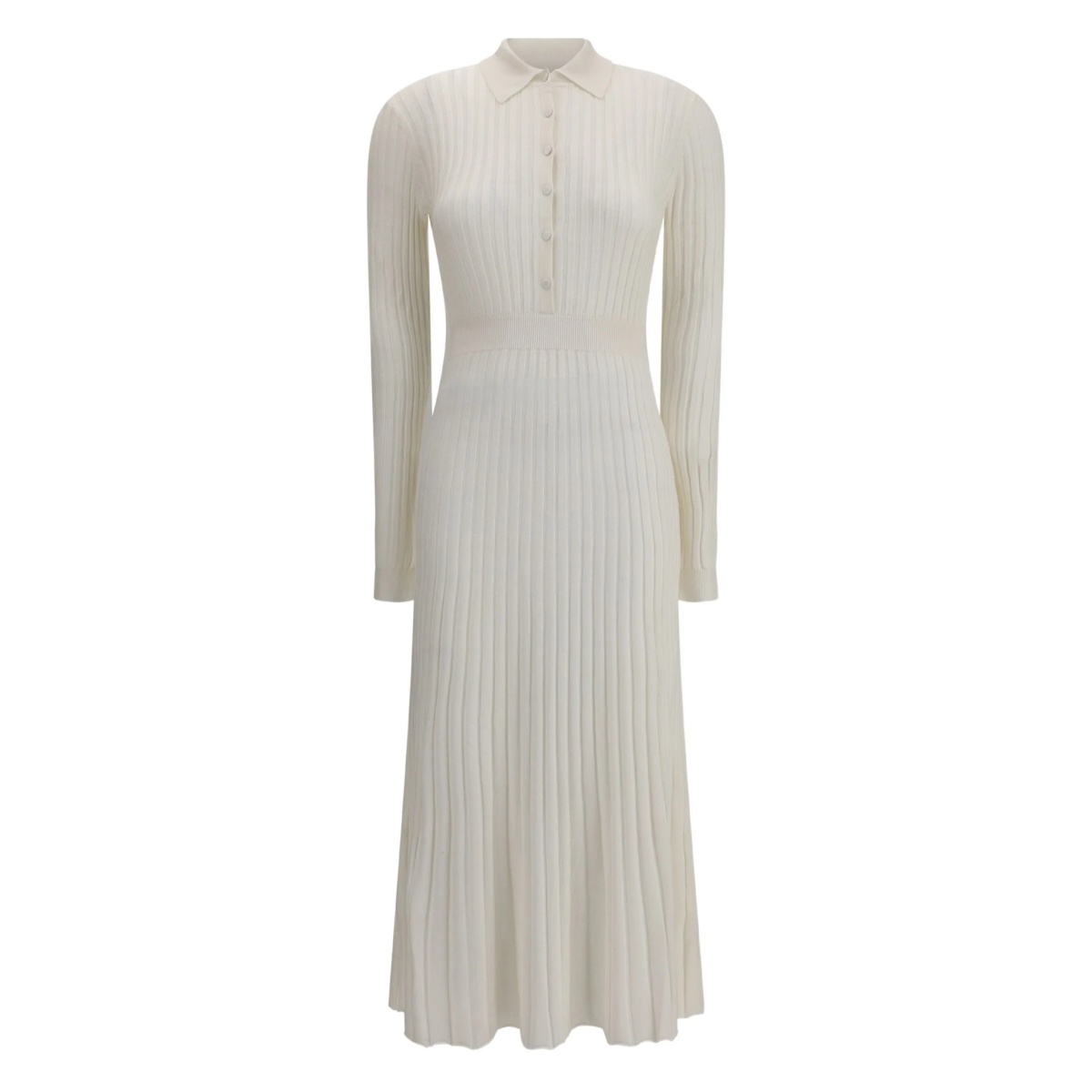 ribbed polo-neck dress