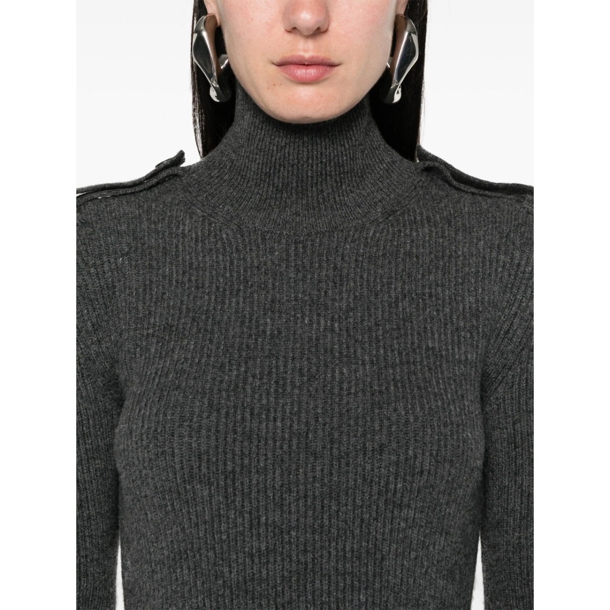 ribbed roll-neck mini dress - Img 5
