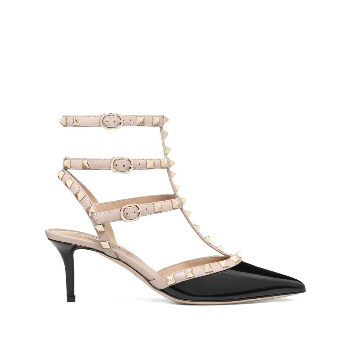 Rockstud 70mm patent pumps