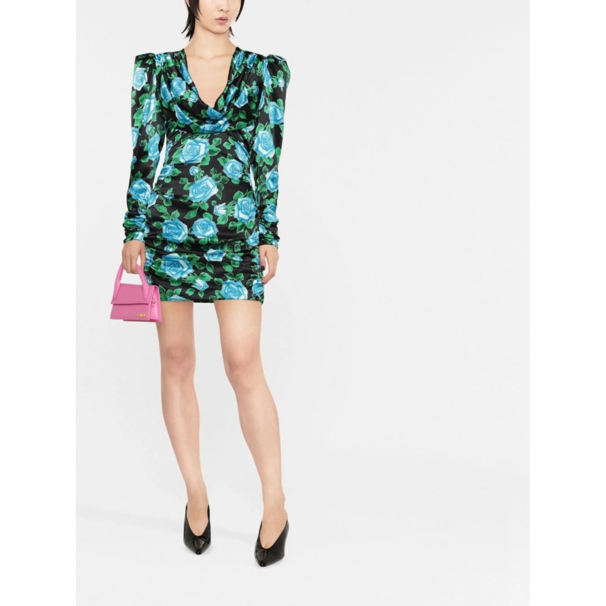 rose-print mini dress - Img 2