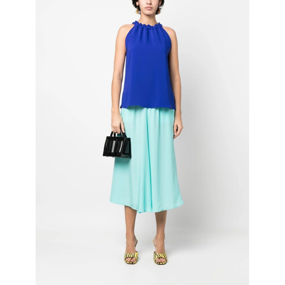 ruched sleeveless blouse - Img 2