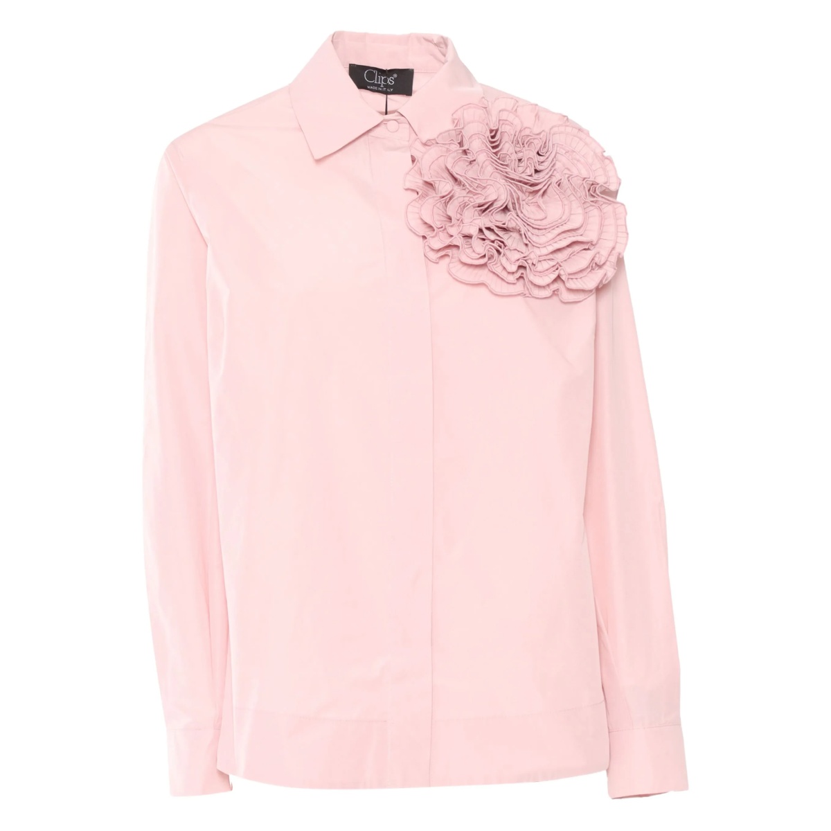 ruffled-appliqué shirt