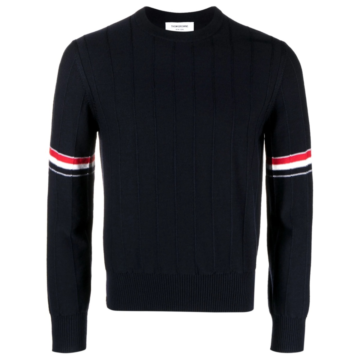 RWB-stripe long-sleeve jumper
