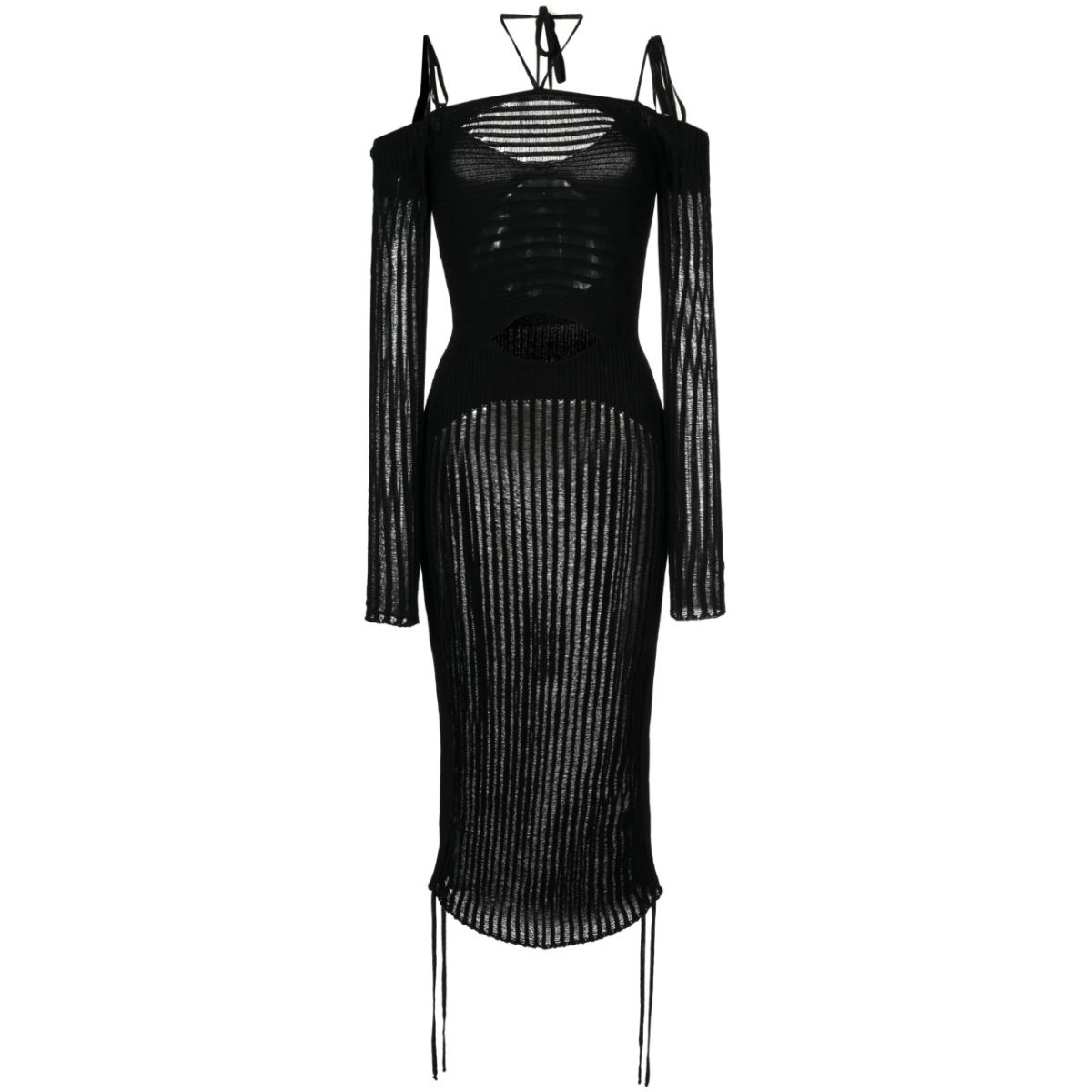 semi-sheer midi dress