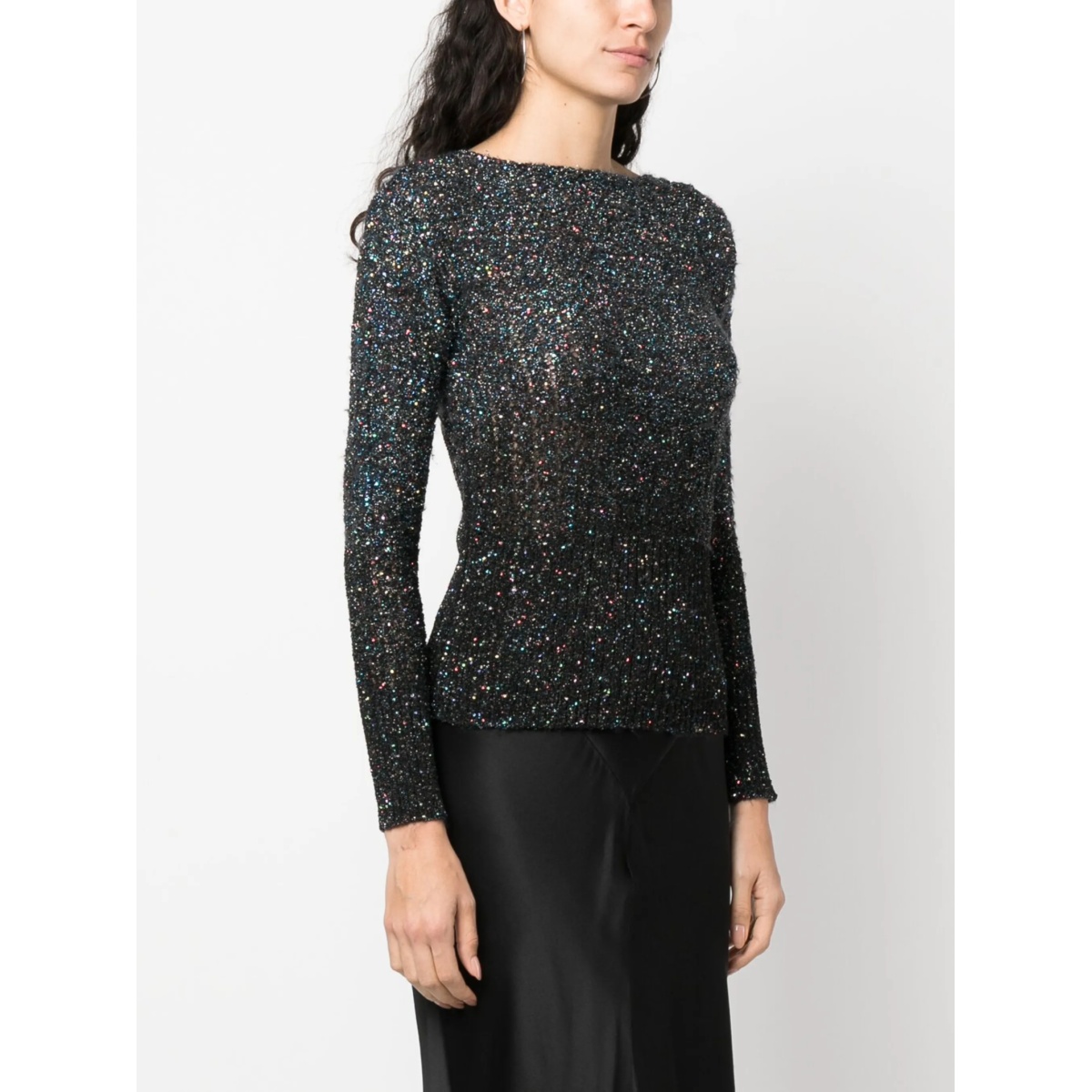sequin-embellished knitted jumper - Img 3