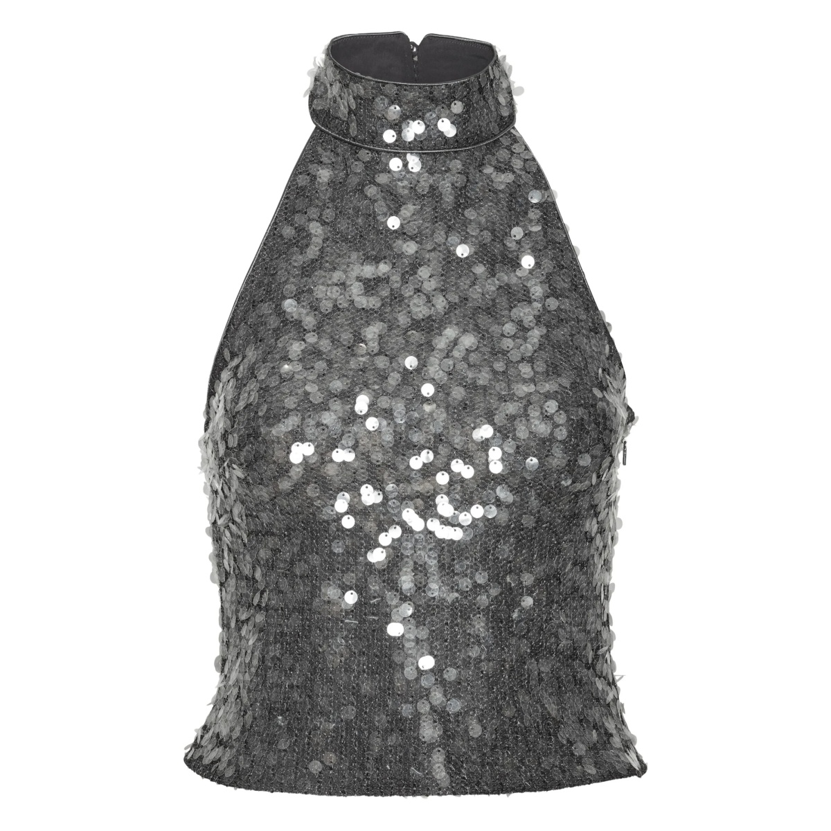 sequin halter-neck top