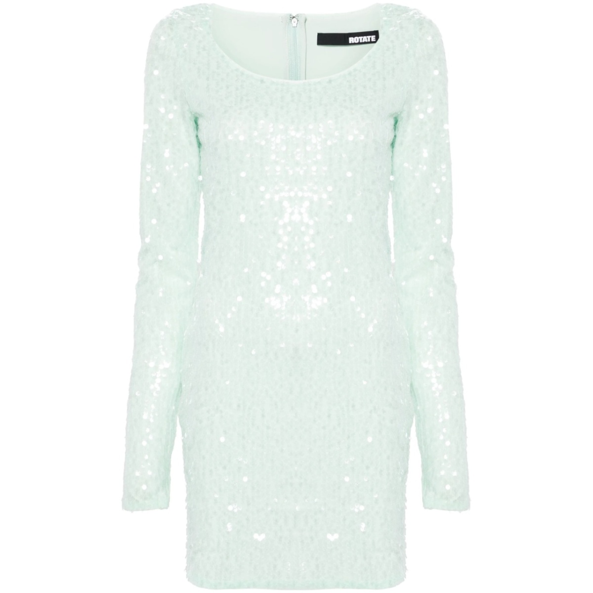 sequinned scoop-neck minidress