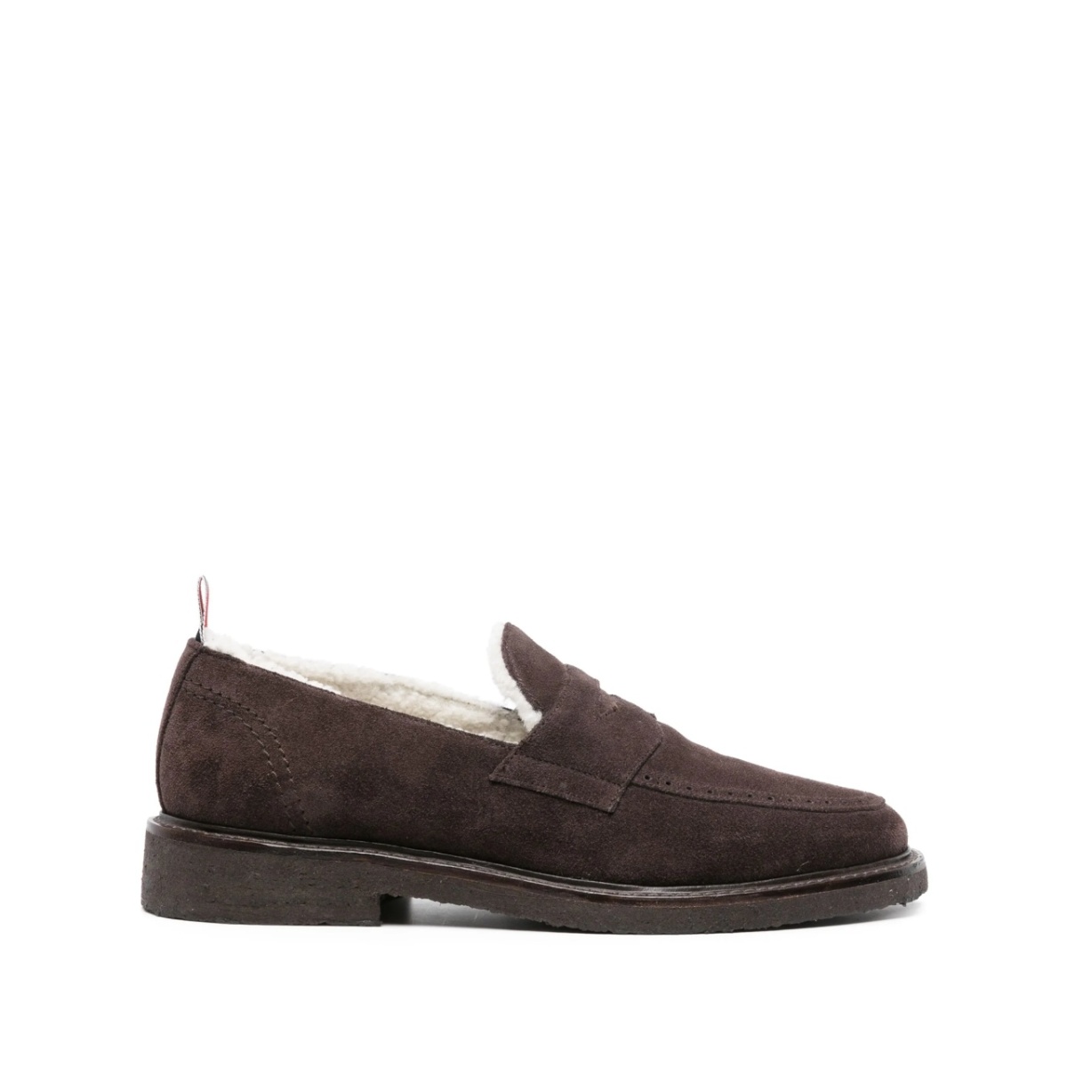 shearling-lining suede penny loafer
