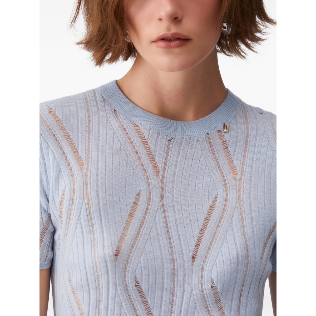 short-sleeve round-neck top - Img 5