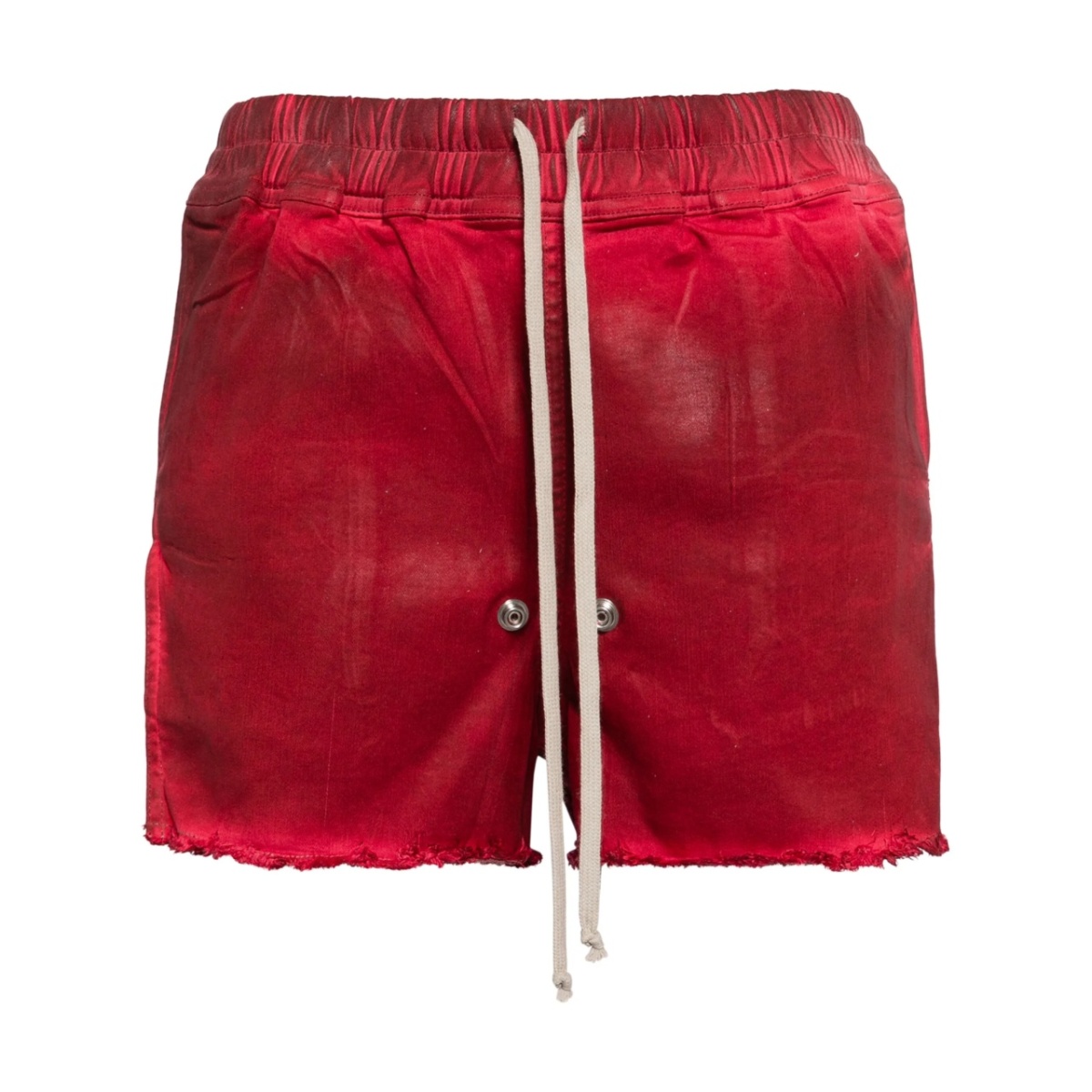 side-slit denim shorts
