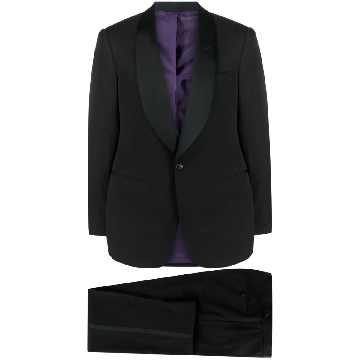 single-breast tuxedo suit